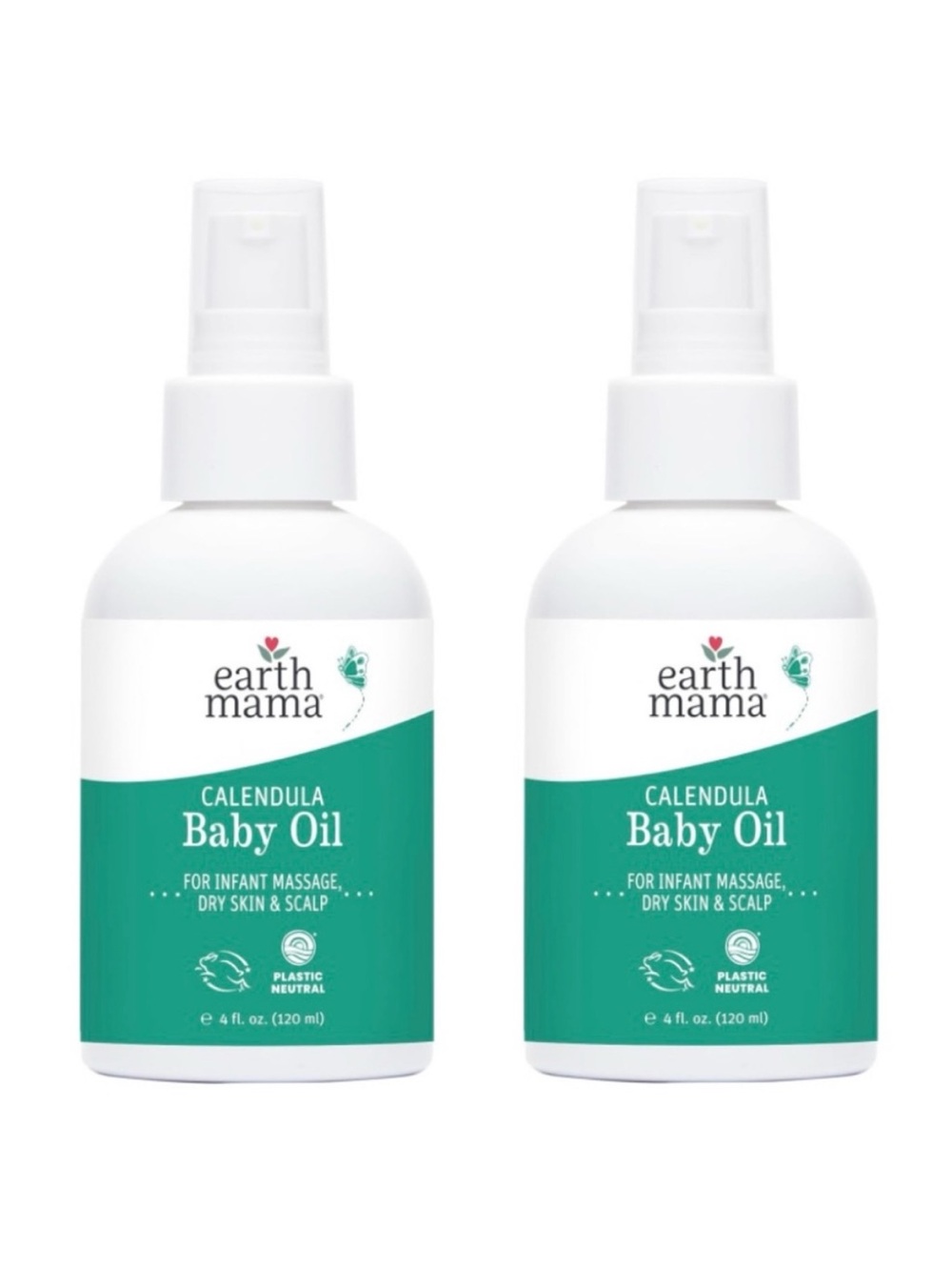 (2 Pack) Earth Mama Calendula Baby Oil For Massage Dry Skin + Scalp 06/26 NEW